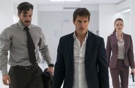 Mission: Impossible - Fallout – Henry Cavill (August Walker), Tom Cruise (Ethan Hunt), Rebecca Ferguson (Ilsa Faust).