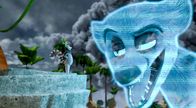 King Julien – King Julien (l.) ist in Sorge: Wie kann das Lemurenreich gewinnen? Pancho hat einen listigen Plan.