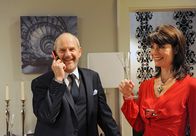 Sturm der Liebe – ARD STURM DER LIEBE FOLGE 1209 Uhr im ERSTEN. Barbara (Nicola Tiggeler, r.) und Götz (Andreas Borcherding, l.) freuen sich diebisch: Werner ist auf Götz' Trick hereingefallen.