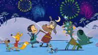 Maschas Märchen – Der Wolf mit dem Weihnachtsschmuck am Schwanz feiert mit seinen Freunden.