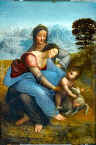 Leonardo da Vinci – Leonardo da Vincis „Anna selbdritt“ (circa 1503-1519) zeigt die Jungfrau Maria mit dem Jesuskind und der heiligen Anna.