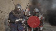 Mythos Belagerung – Sturm auf das Burgtor – Mit Rammböcken lassen die osmanischen Angreifer die alten Mauern der Festung Konstantinopel erzittern.
