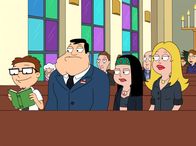 American Dad! – L-R: Steve, Stan, Hayley, Francine