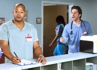 Scrubs - Die Anfänger – (v.li.) Donald Faison (Chris Turk), Zach Braff (John 'J.D.' Dorian).
