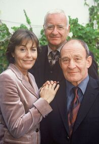 Meine große Liebe – Andreas Klunert (Michael Mendl, re.), seine Frau Vera (Thekla Carola Wied) und Werner Hausmann (Peter Bongartz).