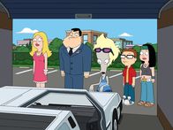 American Dad! – L-R: Francine, Stan, Roger, Steve, Hayley