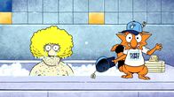 The Freak Brothers – Fat Freddy Freekowtski (l.); Kitty (r.)
