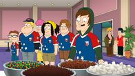 American Dad! – Vorne, l-r: Steve, Stan, Hooper, Dick, Duper, Jackson