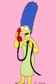 Die Simpsons – Die liebevolle Mutter Marge Simpson hängt mal wieder an der Strippe.
