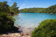 mareTV – People in the small lake of a Mljet National Park, Mljet island, Dalmatia, Croatia. Outdoor activities. Travel destination.