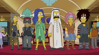 Die Simpsons – Um nicht aufzufliegen, bleibt Marges (3.v.l.) Kirchengruppe nur eine Möglichkeit: Verkleidungen ...