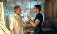 Minority Report – Regisseur Steven Spielberg, l. und sein Hauptdarsteller Tom Cruise , r.