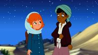 Hexe Lilli – Lilli und Abu brechen mitten in der Nacht zu einer Suche auf.