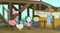 Sarah & Duck – Cloud Captain schenkt John eine Schiffkapitäns-Pfeife.