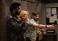 Ghosted – (v.l.n.r.) Leroy Wright (Craig Robinson); Ava Lafrey (Ally Walker); Max Jennifer (Adam Scott)