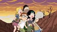 American Dad! – L-R: Francine, Steve, Stan, Hayley, Roger