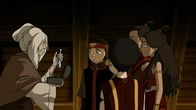 Avatar - Herr der Elemente – L-R: Hama, Aang, Toph, Sokka, Katara