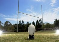ran Rugby: Rugby: Nations Championship – Rugby football in front of the goal posts