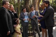 Modern Family – L-R: Cameron Tucker (Eric Stonestreet), Mitchell Pritchett (Jesse Tyler Ferguson), Lily Tucker-Pritchett (Aubrey Anderson-Emmons), Pepper Saltzman (Nathan Lane), Ronaldo (Christian Barillas), Sal (Elizabeth Banks), Eddie (Michael Rupnow)
