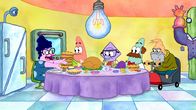Die Patrick Star Show – v.li.: Bunny, Patrick, Squidina, Cecil, GrandPat
