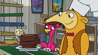 Doki – Zur Weihnachtszeit will Ameisenbär Otto eine große, sehr hohe Torte backen. Fliege Mundi und Flamingo Anabella helfen ihm dabei.