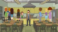 Bob's Burgers – Tina freut sich, als Bob (4.v.r.) sich bereiterklärt, als Hauswirtschaftslehrer einzuspringen. Er baut in Kürze ein voll funktionierendes Restaurant ins Klassenzimmer - doch leider kommt es nach und nach zu Spannungen zwischen Vater und Tochter ...