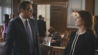 Bull – Pictured L-R: Dr. Jason Bull (Michael Weatherly) and Rebecca Hall ( Stephanie Kurtzuba)
