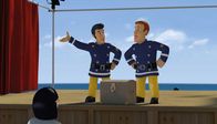 Feuerwehrmann Sam – Elvis versucht Feuerwehrmann Sam nützliche Tipps zum Schauspielern zu geben.