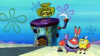 SpongeBob Schwammkopf – Vorne, v.li.: Mr. Krabs, SpongeBob