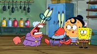SpongeBob Schwammkopf – v.li.: Betsy, Mr. Krabs, Margaret, SpongeBob