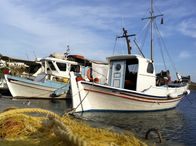 Griechenland - Von Insel zu Insel – Fischerboote im Hafen von Patmos