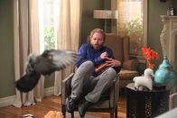Modern Family – Als plötzlich eine Taube durchs offene Fenster ins Haus geflattert kommt, gerät Mitchell (Jesse Tyler Ferguson), der panische Angst vor Vögeln hat, in Panik...