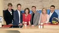 ARD-Morgenmagazin – v.l.n.r. Peter Großmann, Sven Lorig, Anna Planken, Donald Bäcker, Susan Link und Till Nassif.