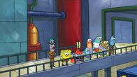 SpongeBob Schwammkopf – SpongeBob (2.v.l.), Mr. Krabs (3.v.l.)