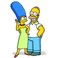 Die Simpsons – L-R: Marge, Homer