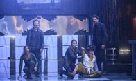 Escape Room 2 - No Way Out – (v.l.n.r.) Zoey Davis (Taylor Russell); Ben Miller (Logan Miller); Rachel (Holland Roden); Brianna (Indya Moore); Nathan (Thomas Cocquerel)