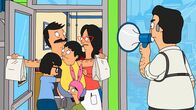 Bob's Burgers – L-R: Tina, Bob, Gene, Louise, Linda, Sergeant Bosco