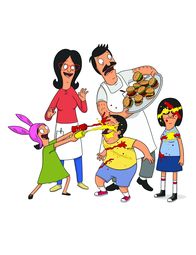 Bob's Burgers – (5. Staffel) - Eine ganz besondere Familie: Bob (hinten r.), Linda (hinten l.), Louise (vorne l.), Gene (vorne M.) und Tina (vorne r.) ...