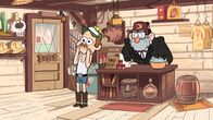 Willkommen in Gravity Falls – GRAVITY FALLS - "Dipper Vs. Manliness" - In a quest to attain manliness, Dipper ventures into the forest to battle the notorious Multi-Bear. Meanwhile, Mabel tries to teach Grunkle Stan how to be attractive to women, particularly the waitress in the local diner, Lazy Susan, in a new episode of "Gravity Falls," premiering FRIDAY, JULY 20 (9:30 - 10:00 p.m., ET/PT) on Disney Channel. (DISNEY CHANNEL) CUTE BIKER, GRUNCLE STAN