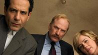 Monk – L-R: Adrian Monk (Tony Shalhoub), Leland Stottlemeyer (Ted Levine), Natalie Teeger (Traylor Howard).