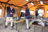 Mayday - Alarm im Cockpit – JIAAC Investigator Augusto De Santis (played by John Philip Vazquez) looks over schematics to find an answer as to what led to the crash of SOL Lineas Aerias Flight 5428. (Cineflix 2019/Darren Goldstein)