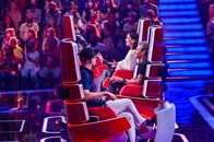 The Voice of Germany – Rea Garvey (hinten l.); Stefanie Kloß (hinten r.); Mark Forster (vorne l.); Peter Maffay (vorne r.)