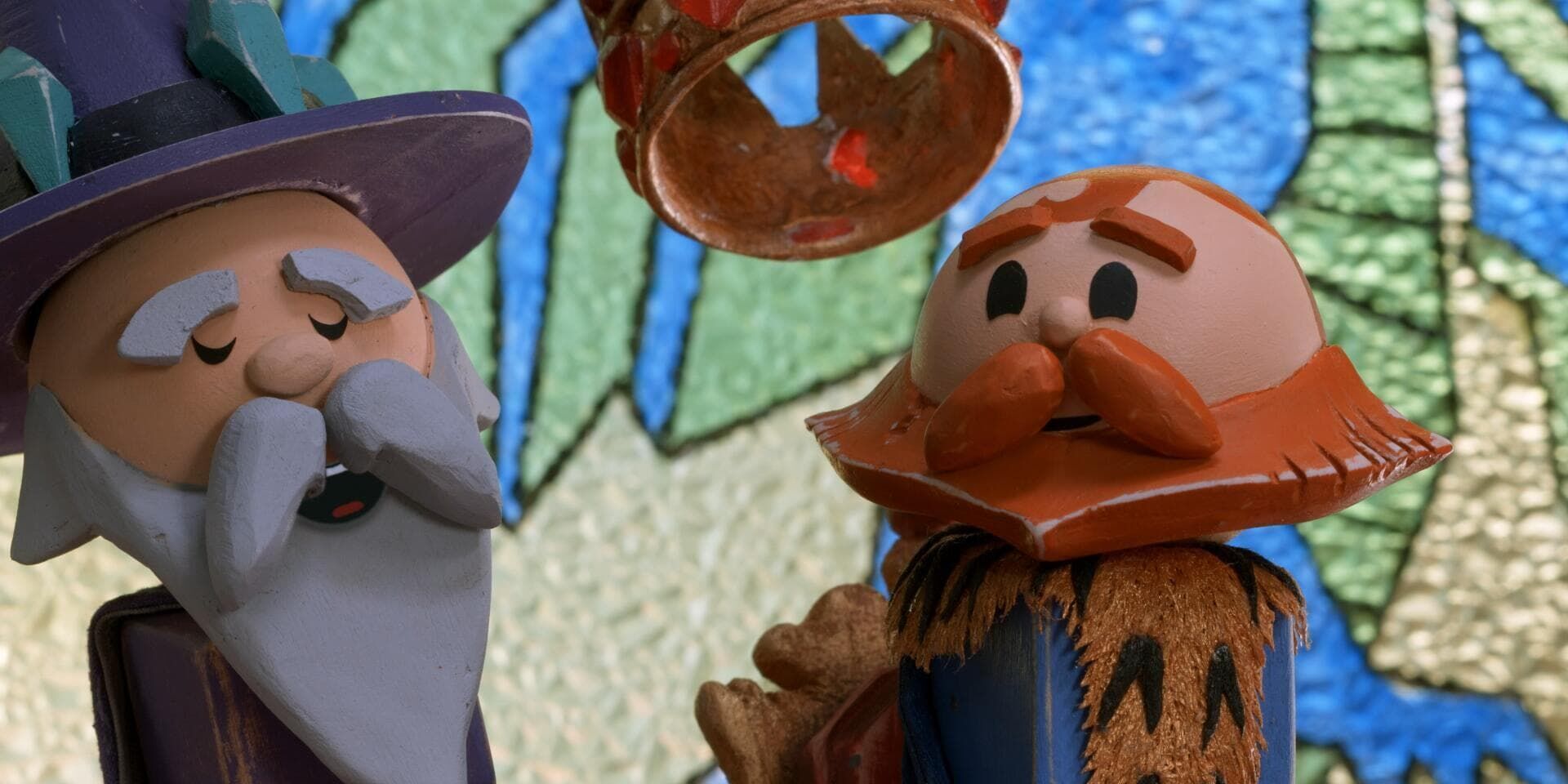 Crossing Swords – Blinkerquartz (l.); König Merriman (r.)