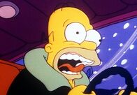Die Simpsons – Homer fährt mit seinem Schneepflug zu einem gefährlichen Rettungseinsatz in die Berge.
