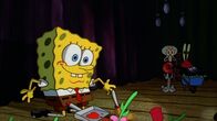 SpongeBob Schwammkopf – L-R: SpongeBob, Squidward, Mr. Krabs