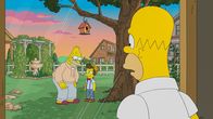 Die Simpsons – (v.l.n.r.) Grampa; Calvin; Homer