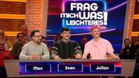 Frag mich was Leichteres! – Die Kandidaten Max Schmidt, Sven Womelsdorf und Julian Nicklas.