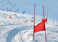 Ski alpin: Weltcup – Ski gates with red and blue, parallel slalom
