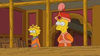 Die Simpsons – Prinzessin Siddmartha (l.); Prinz Bart (r.)