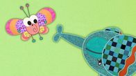Unser Sandmännchen – Schmetterling und Elefant, beide haben einen Rüssel.